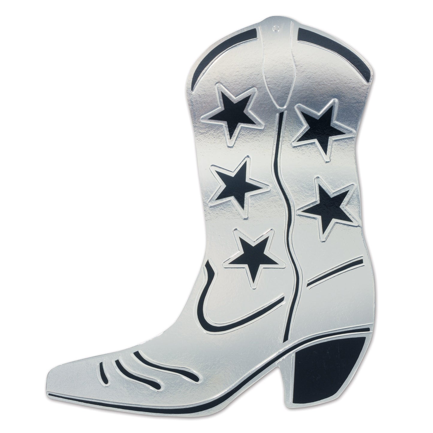 SILVER COWBOY BOOT CUTOUT