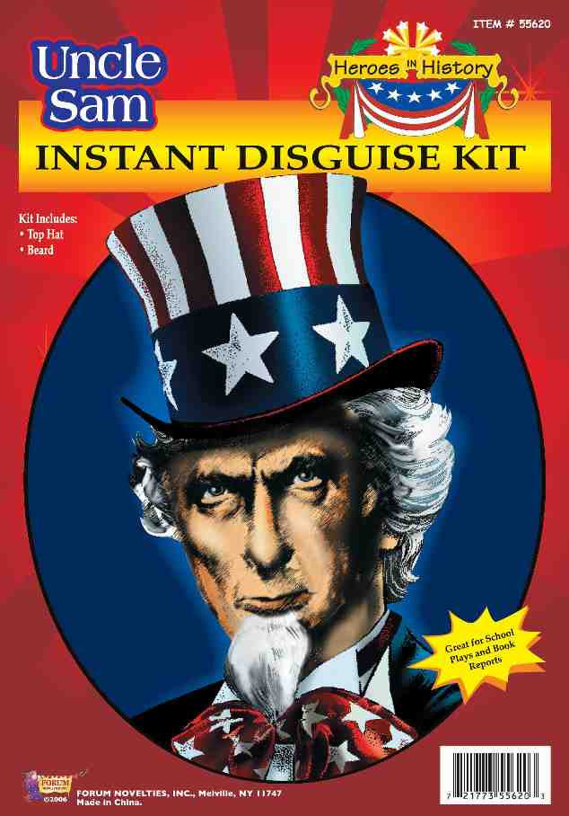 Uncle Sam Hat & Beard Disguise Kit