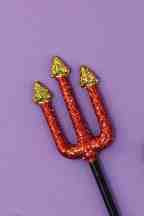 Red/Gold Glitter Pitchfork