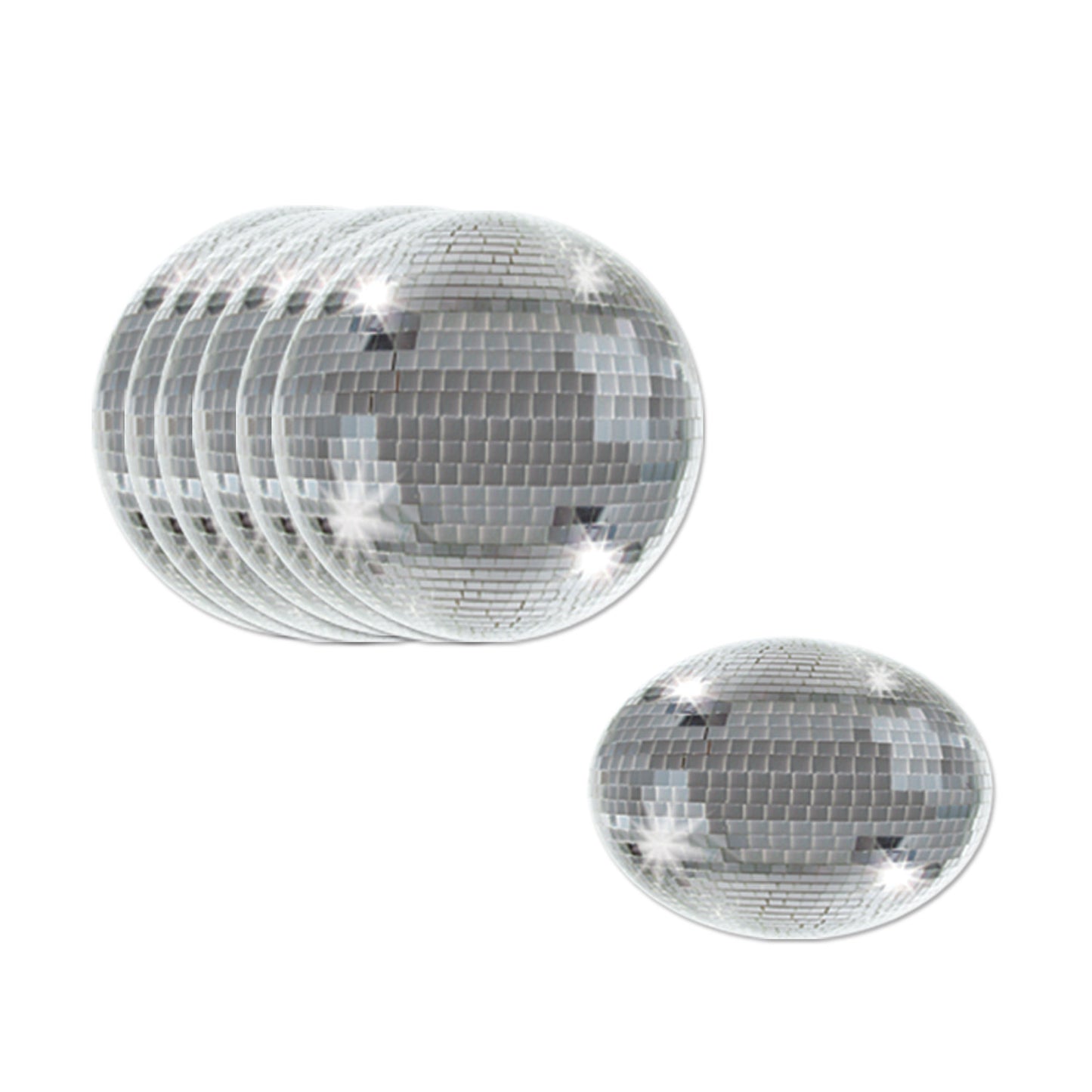 COASTERS - DISCO BALL 3 1/2" 8 CT/PKG
