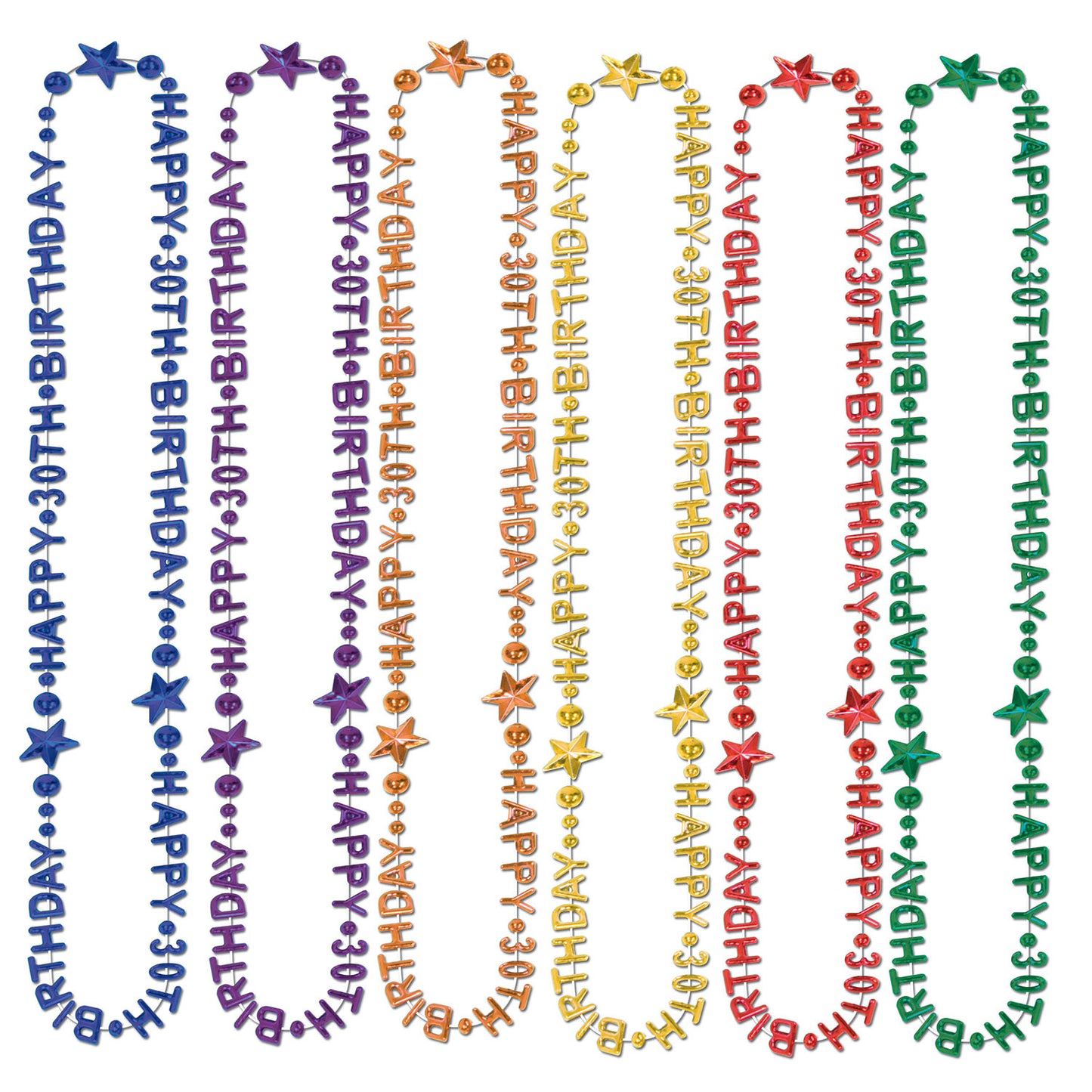 BEADS - 30TH BIRTHDAY ASST COLORS