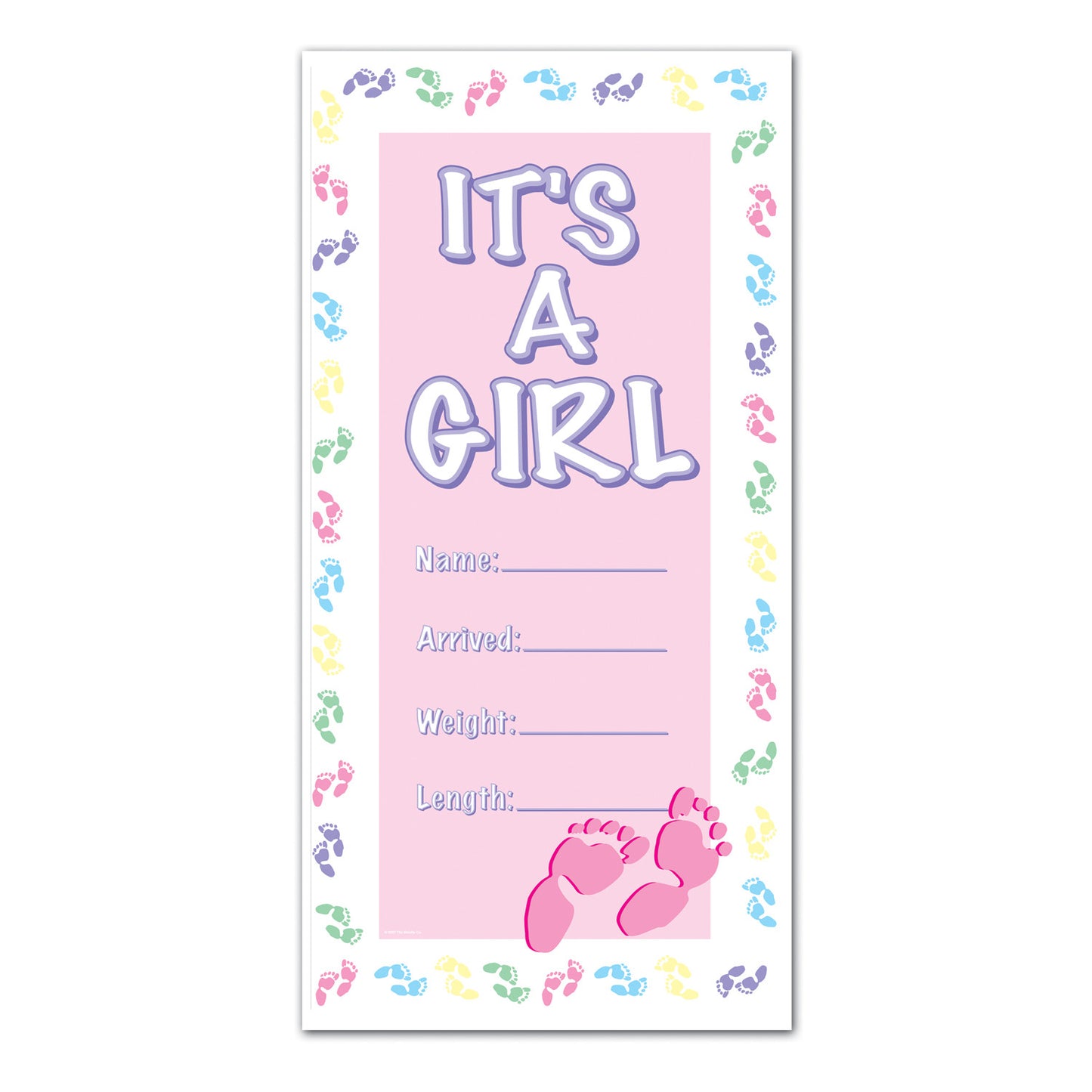 IT'S A GIRL DOOR COVER 30" X 60" 1PC/PKG