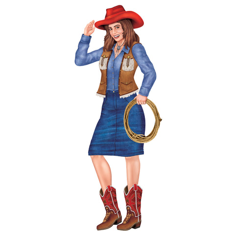 JOINTED COWGIRL CUTOUT