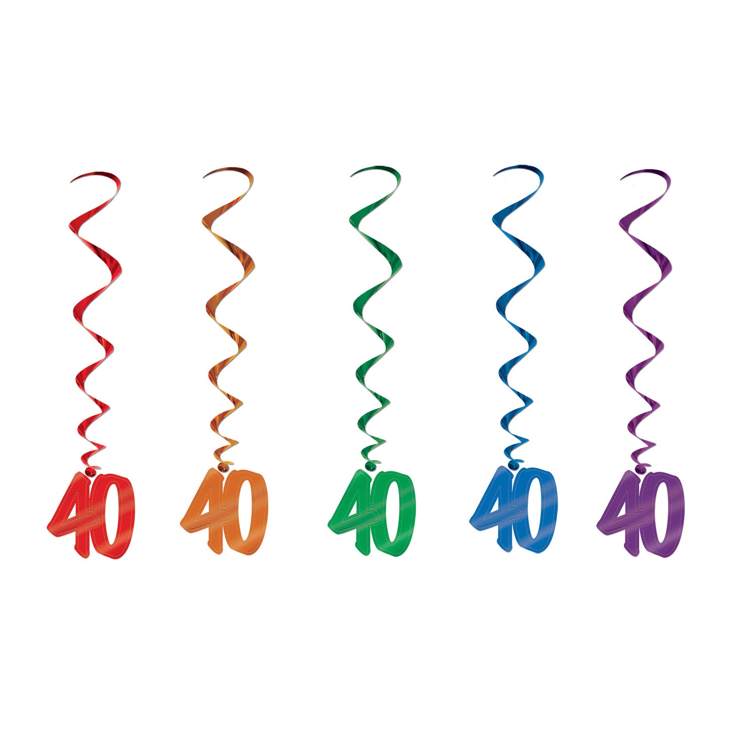 40 COLORFUL SWIRL DECORATIONS