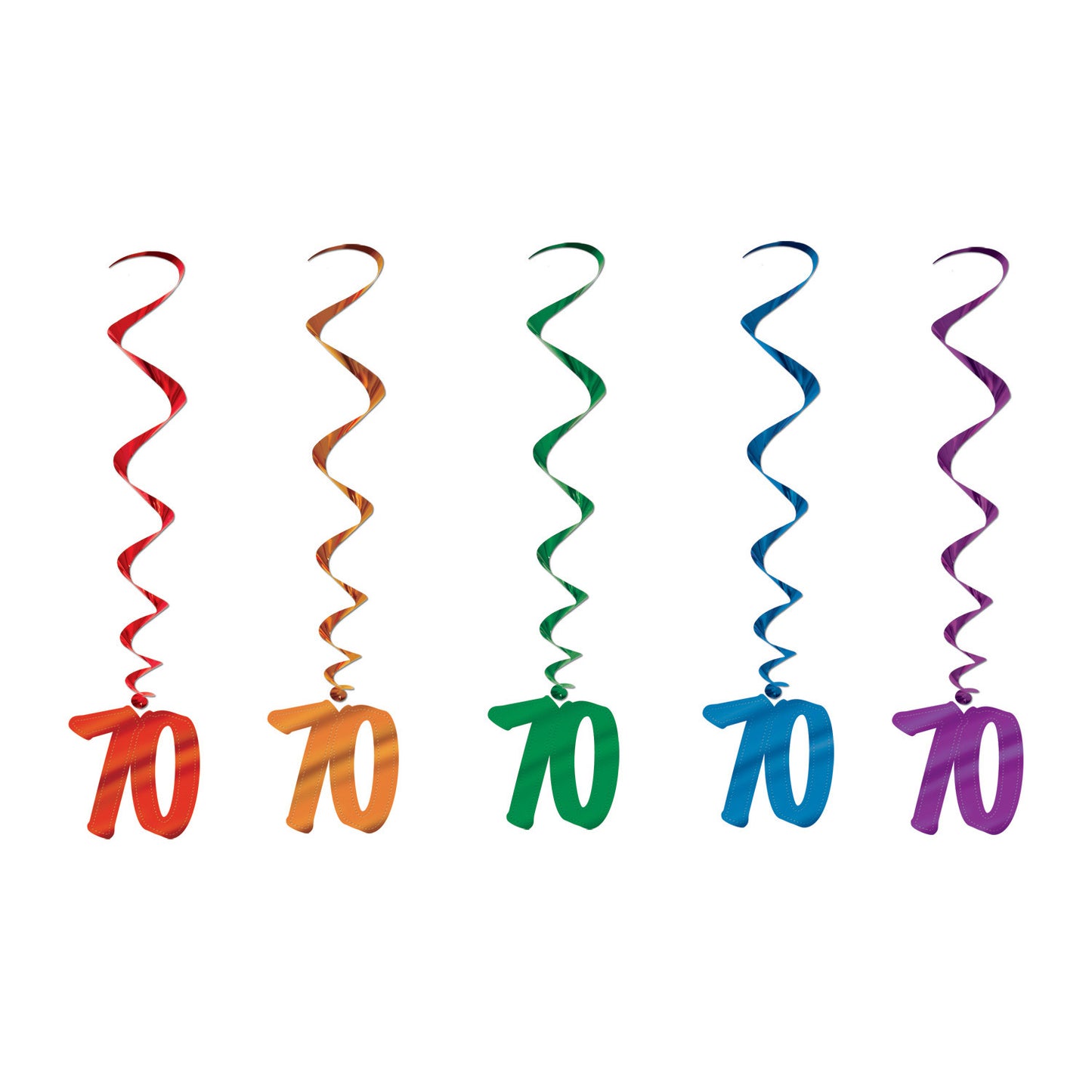 WHIRLS - 70 BIRTHDAY HANGING ASST 5 CT/PKG