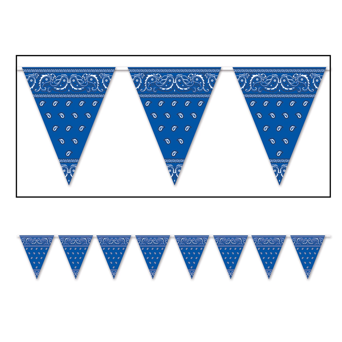 Blue Western Pennant Banner