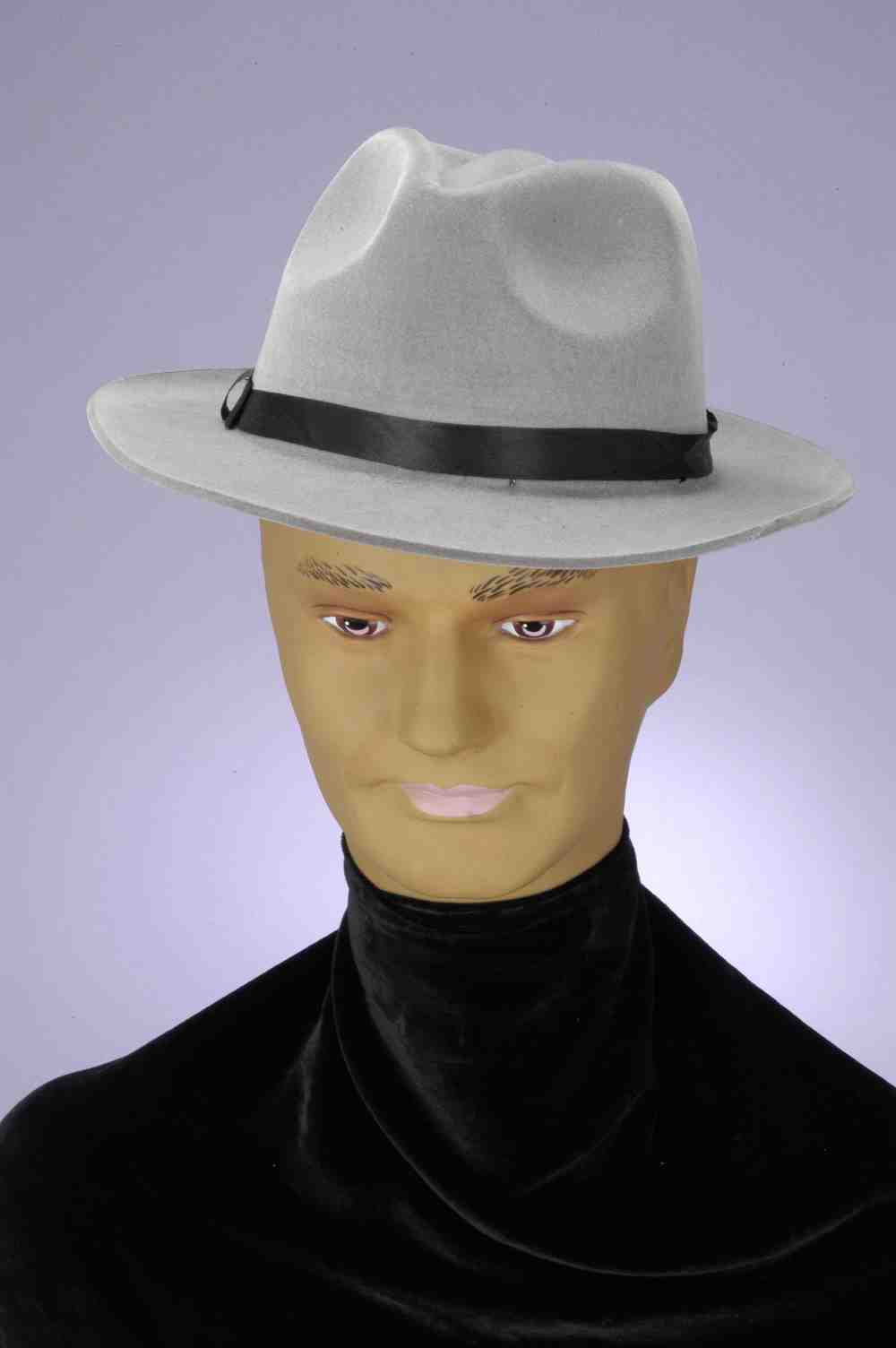 HAT - GANGSTER GREY FLOCKED