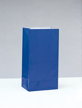 BLUE PAPER PARTY BAGS 12PCS/PKG