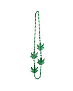 WEED BEADED NECKLACE 1PC