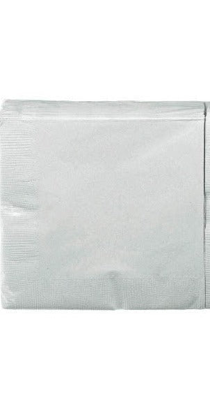 Silver Beverage Napkins - 100ct.