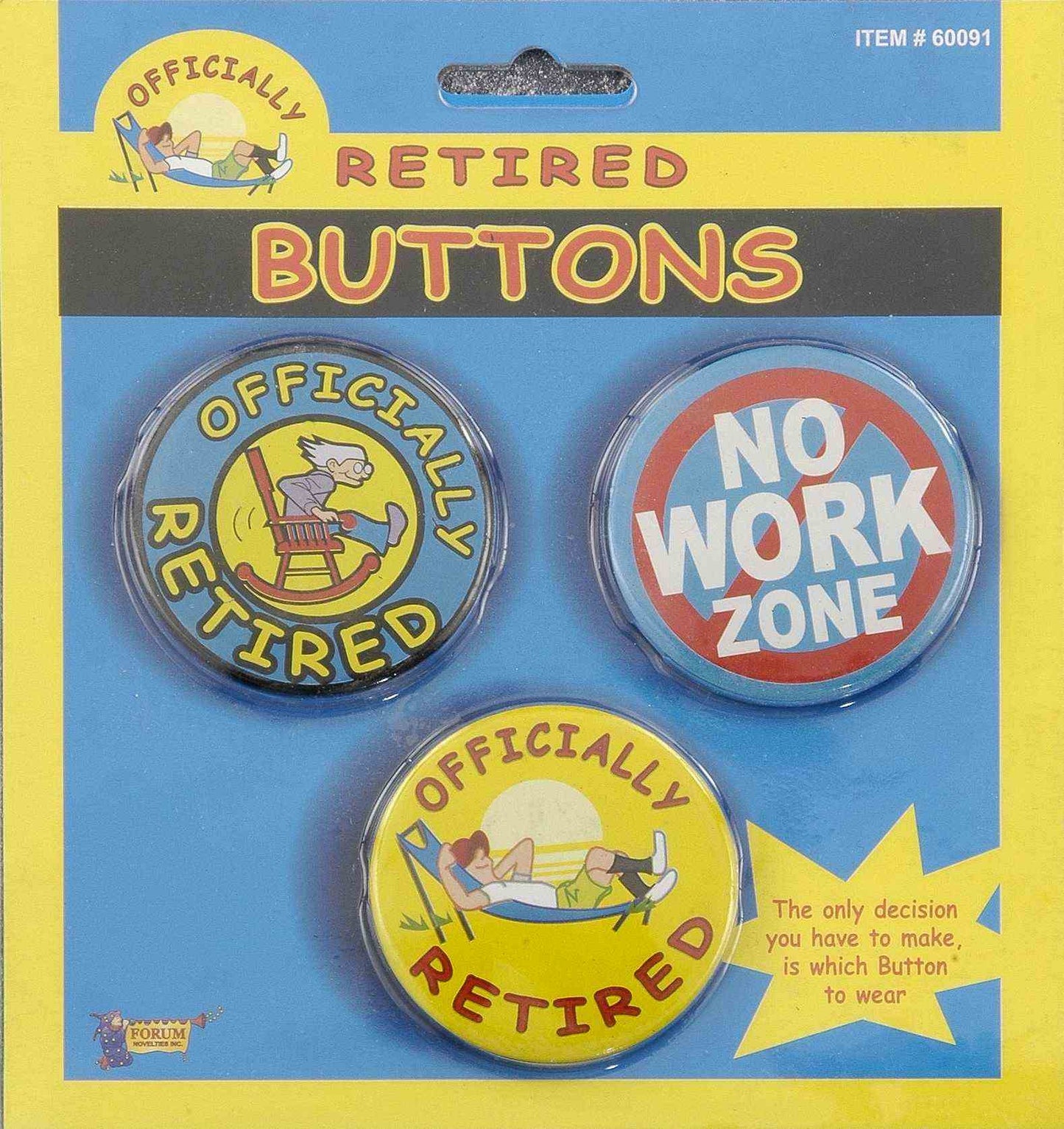 Retired Buttons - 3ct.