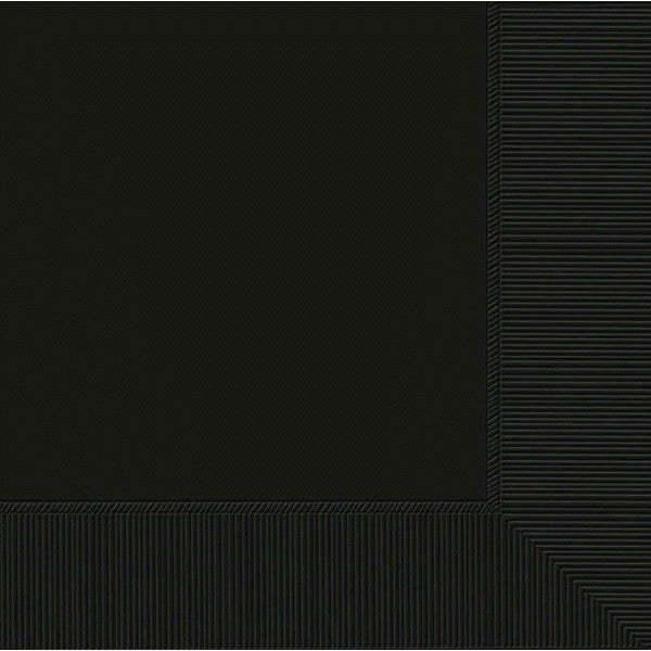 Midnight Black Beverage Napkins - 40ct.
