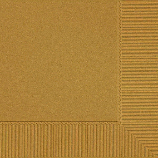 Gold Beverage Napkins - 40ct.