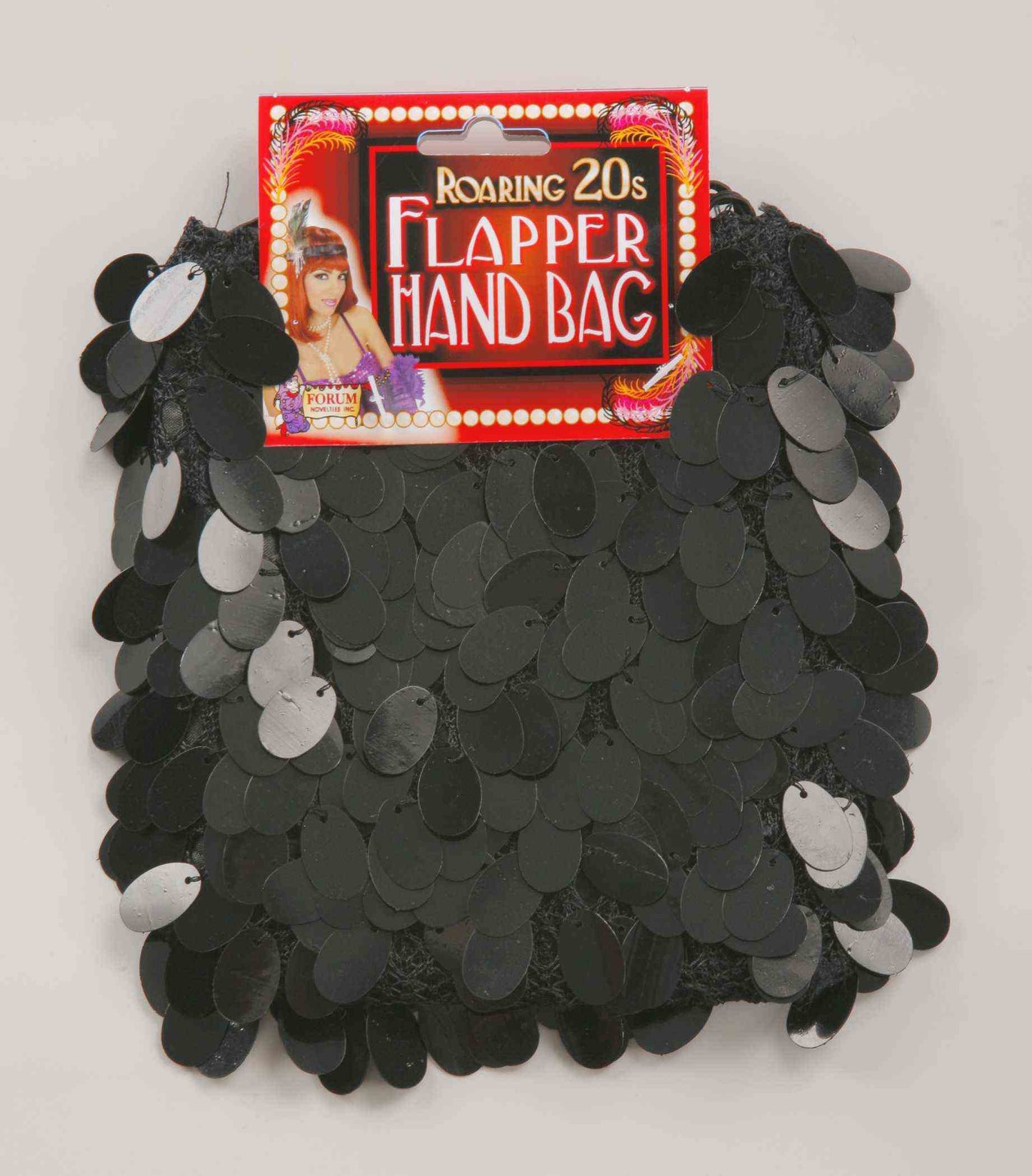 Black Sequined Flapper Handbag