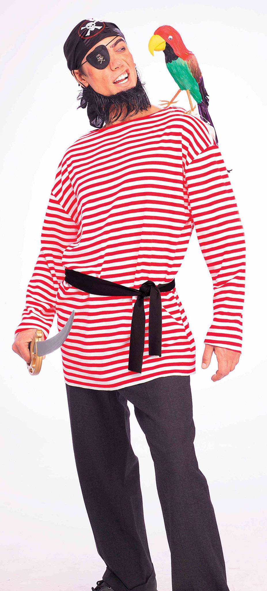Red And White Striped Pirate Shirt