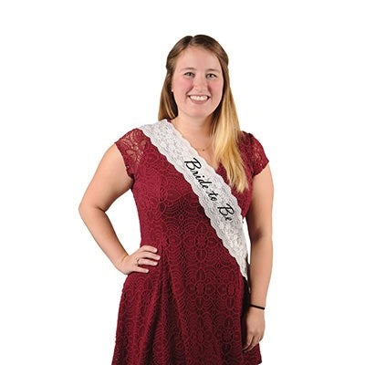 BRIDE TO BE LACE SASH