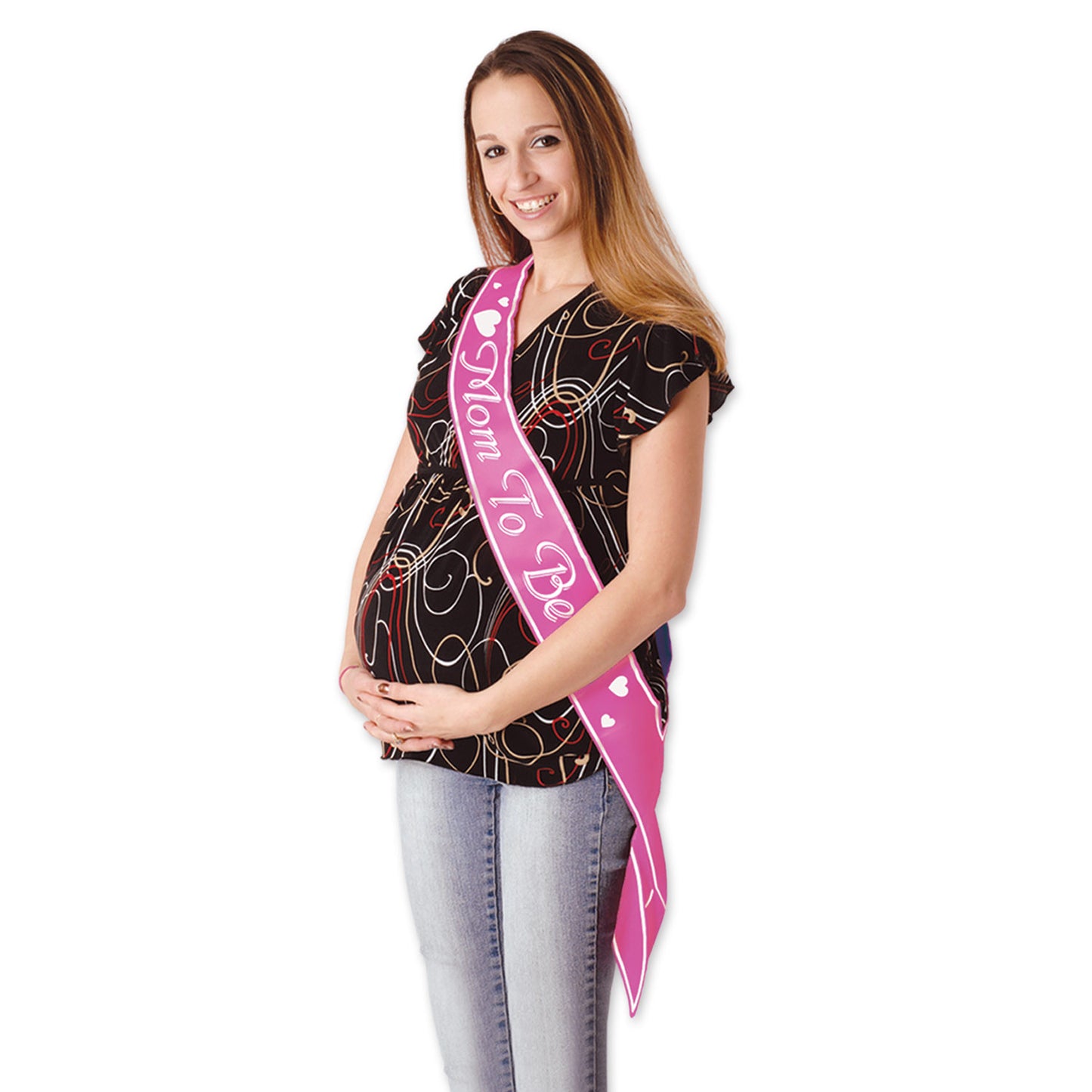 MOM TO BE PINK SASH 1PC