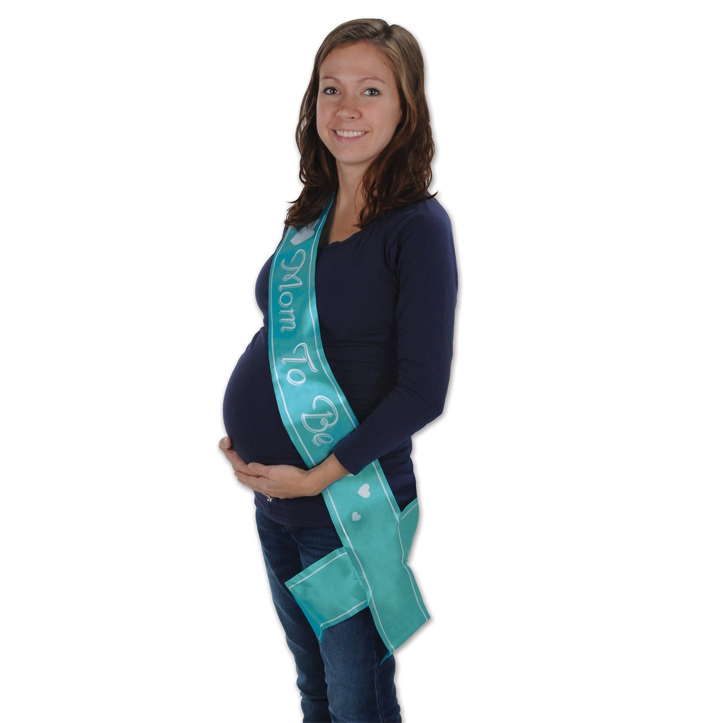 MOM TO BE BLUE SASH 1PC