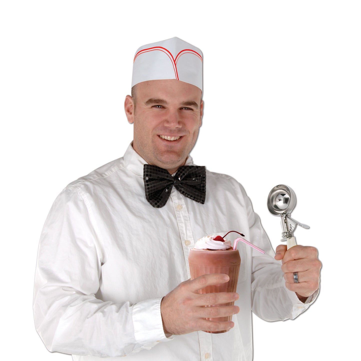 SODA JERK WHITE/RED HATS