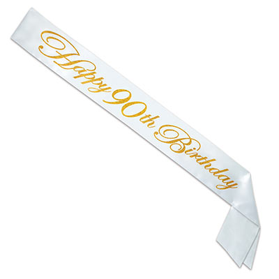 90TH BIRTHDAY GLITTER SASH