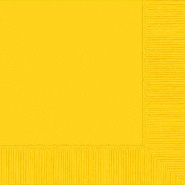 LUNCHEON NAPKINS - YELLOW SUNSHINE 40 CT/PKG