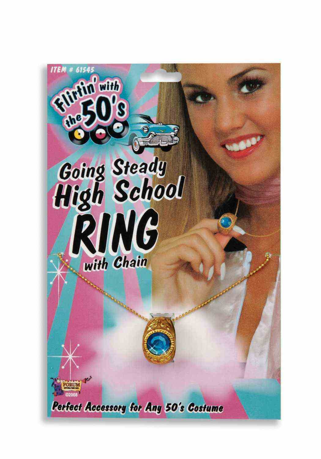 Going Steady High School Ring Necklace