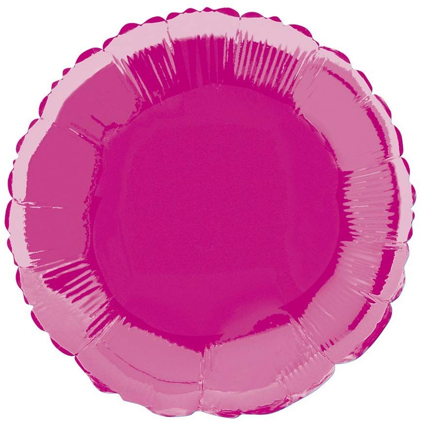 MYLAR BALLOON HOT PINK 18" FOIL, 3 STYLES