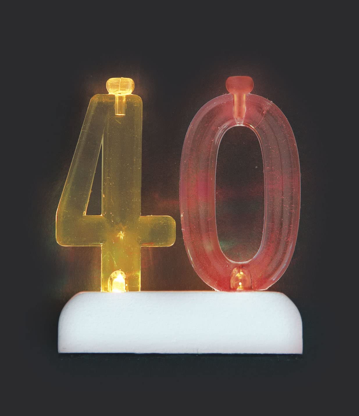 Flashing Cake Topper "40"