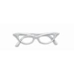 50'S RHINESTONE GLASSES - WHITE