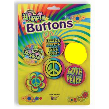 Hippie Button Assortment - 5ct