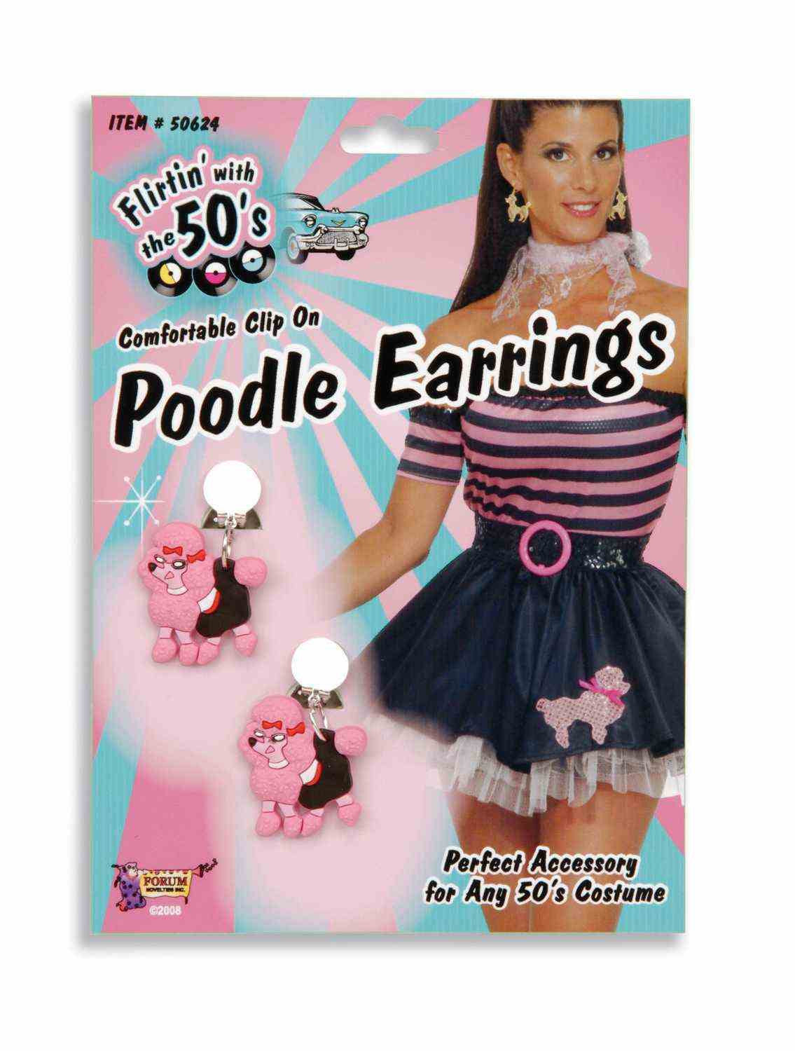 Poodle Clip-On Earrings
