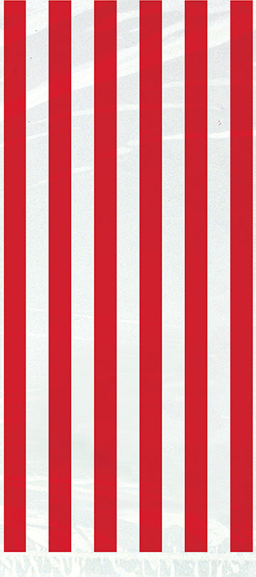 RED STRIPED CELLO BAGS 20PCS/PKG