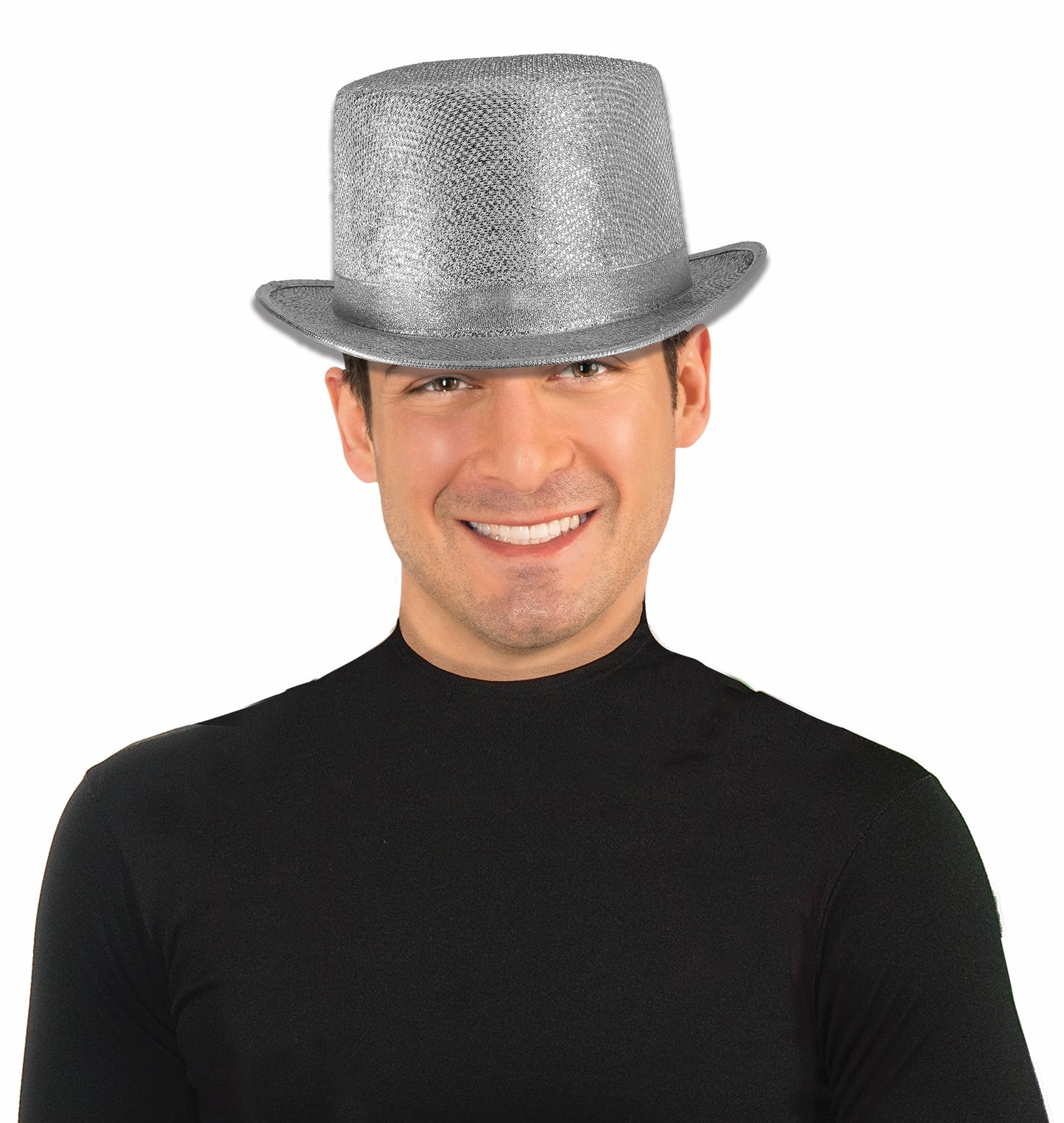 Silver Mesh Top Hat