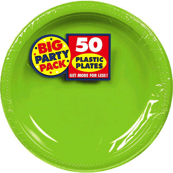 Kiwi Green 7" Plastic Plates - 50ct.