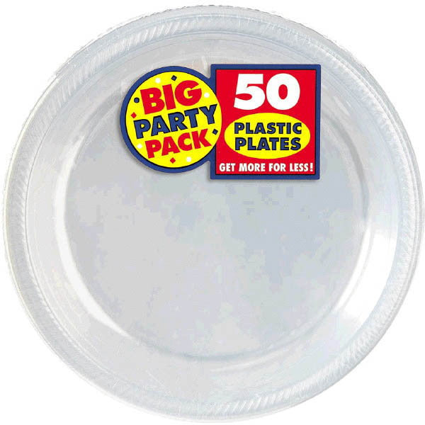 PLSTC PLATE CLEAR 50PC 7"