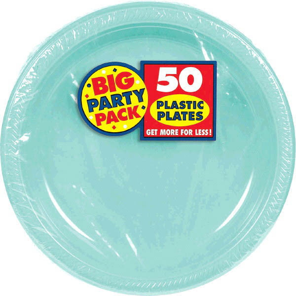 PLASTIC PLATES ROBIN BLUE 10.5" 50PCS/PKG