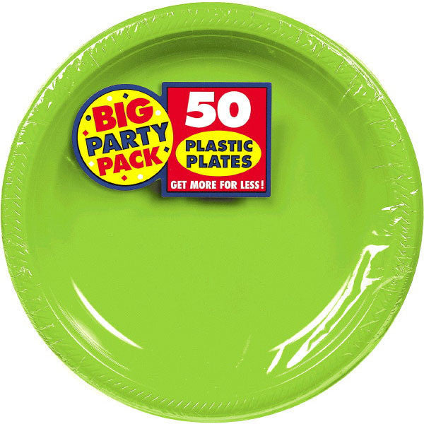 PLASTIC PLATES KIWI 10.25" 50PCS/PKG