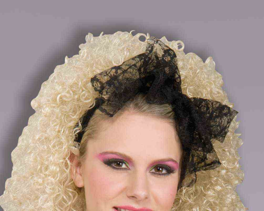 BLACK LACE HAIR SCARF 1PC/PKG