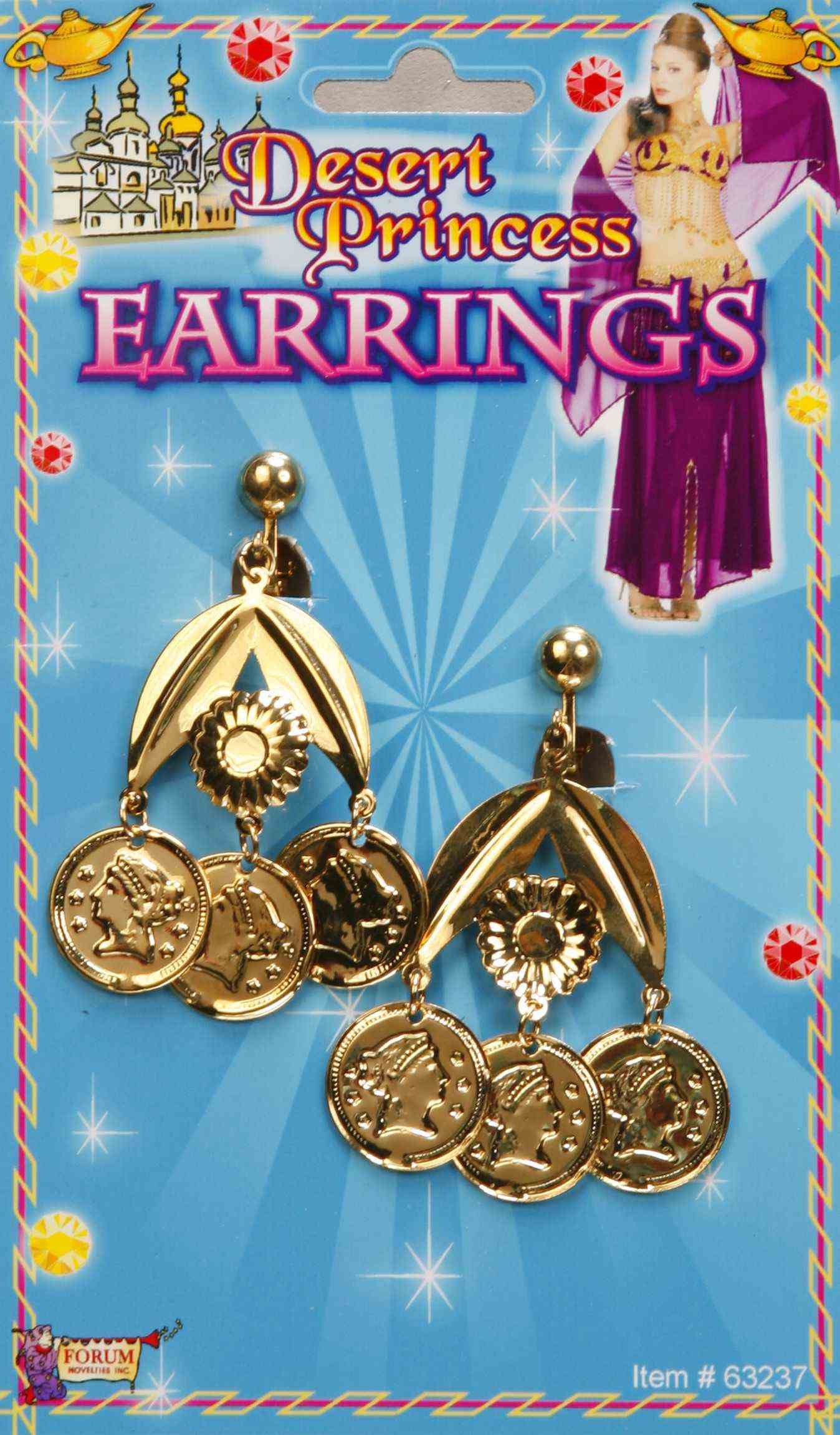 EARRINGS - COIN GOLD DESERT PRINCESS ADULT