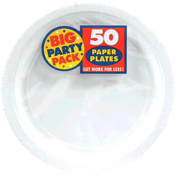 PAPER PLATE WHITE 6.75" 50PCS/PKG