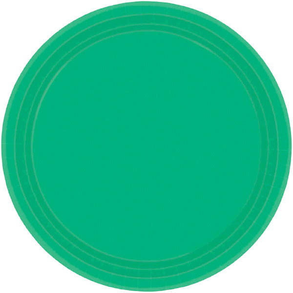 Festive Green 6.75" Paper Plates - 20ct.
