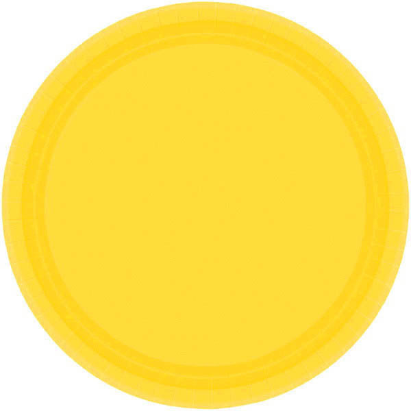 PAPER PLATE YELLOW SUNSHINE 6.75"   20CNT