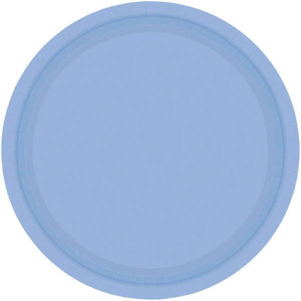 PAPER PLATE LIGHT BLUE 6.75" 20CNT