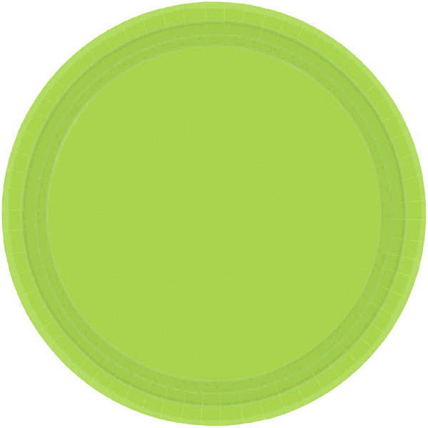 Lime Green 7" Paper Plates - 20ct.
