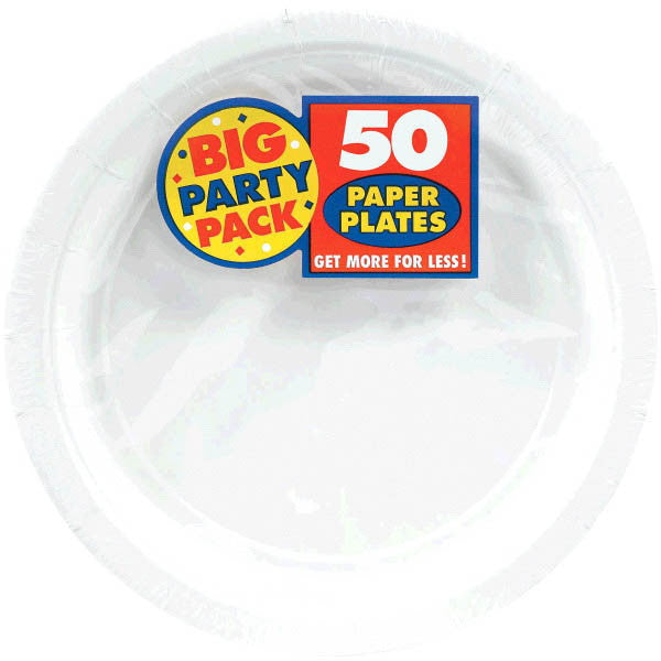 PAPER PLATE WHITE 8.5" 50CT