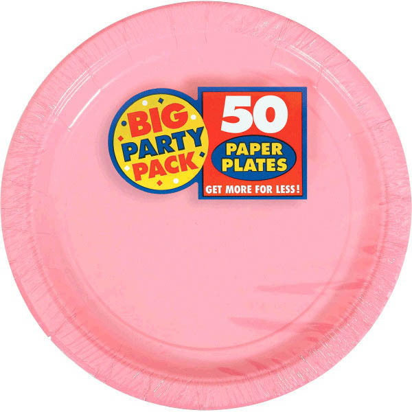 PAPER PLATE N.PINK 8.5" 50CT.