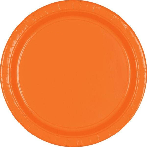 PAPER PLATE ORANGE 8.5" 20CNT
