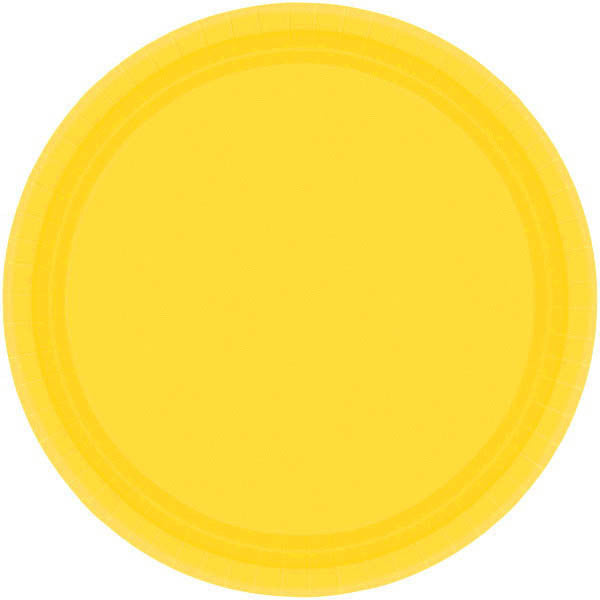 PAPER PLATE YELLOW SUNSHINE   8.5"    20CNT