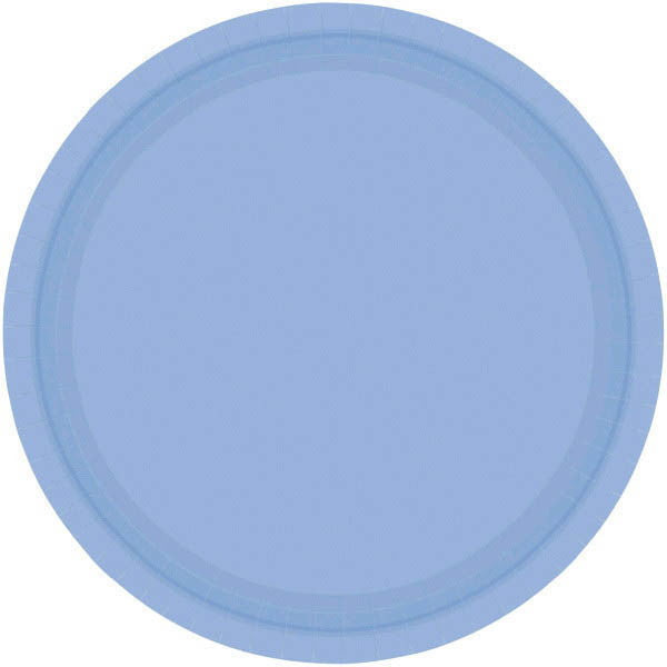 Powder Blue 8.5" Paper Plates - 20ct.