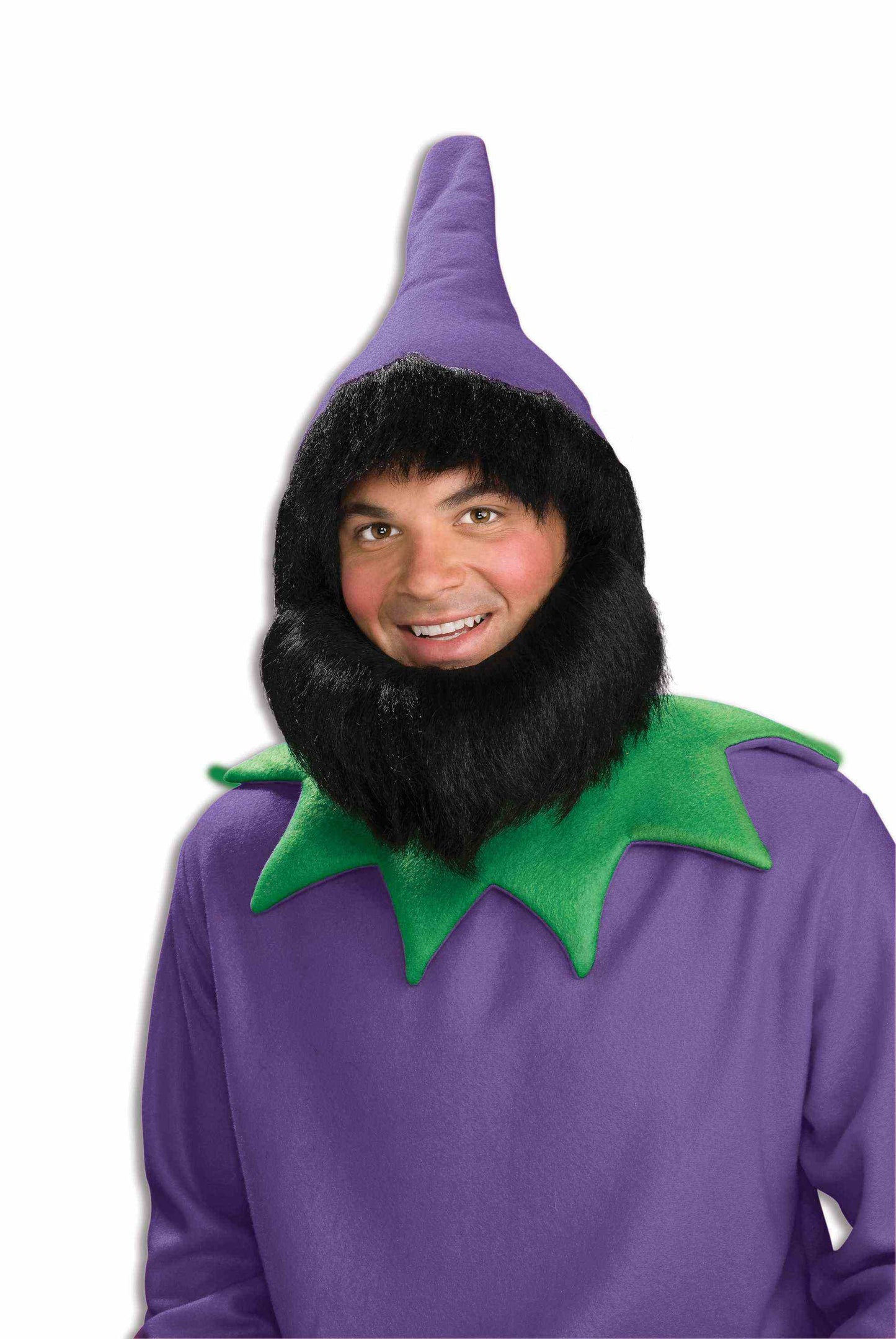Purple Elf Hat w/Attached Beard